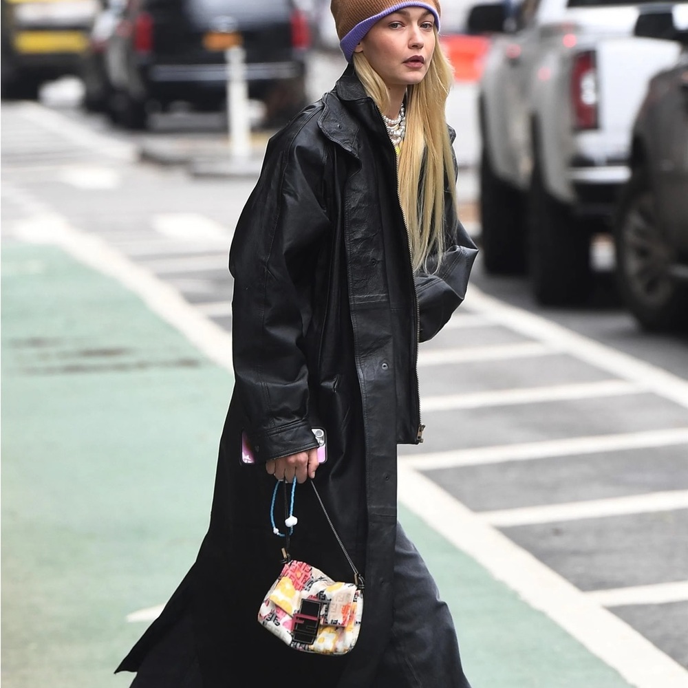 FENDI RARE vintage multicolor zucchino vitello floral mini - Picture 3 of 10